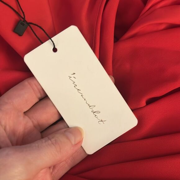 NWT Line and Dot midi mia dress XS cocktail one shoulder side slit - Picture 5 of 6